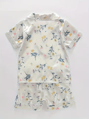 Boys Tree Print Pajamas Set Short Sleeves Tops & Bottoms