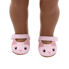 18 Inch American Doll Shoes Set for Reborn Doll Dress Up Toy
