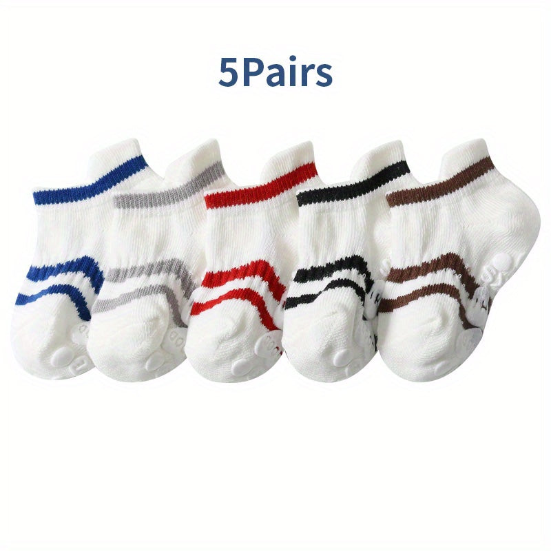 5 Pairs Baby Cartoon Anti-Skid Cotton Socks for Floor & Trampol