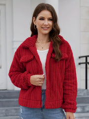 Women's Winter Thermal Coat Solid Long Sleeve Jacket Coat