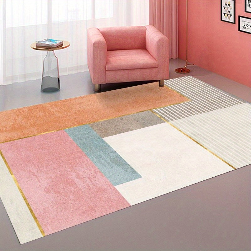 Abstract Modern Nordic Area Rugs Geometric Pattern Indoor Mat