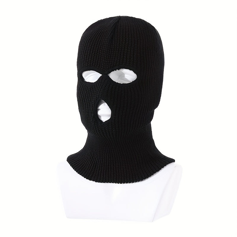 Men's Balaclava Hat Unisex Winter Warm Ski Mask 3 Hole Windproof