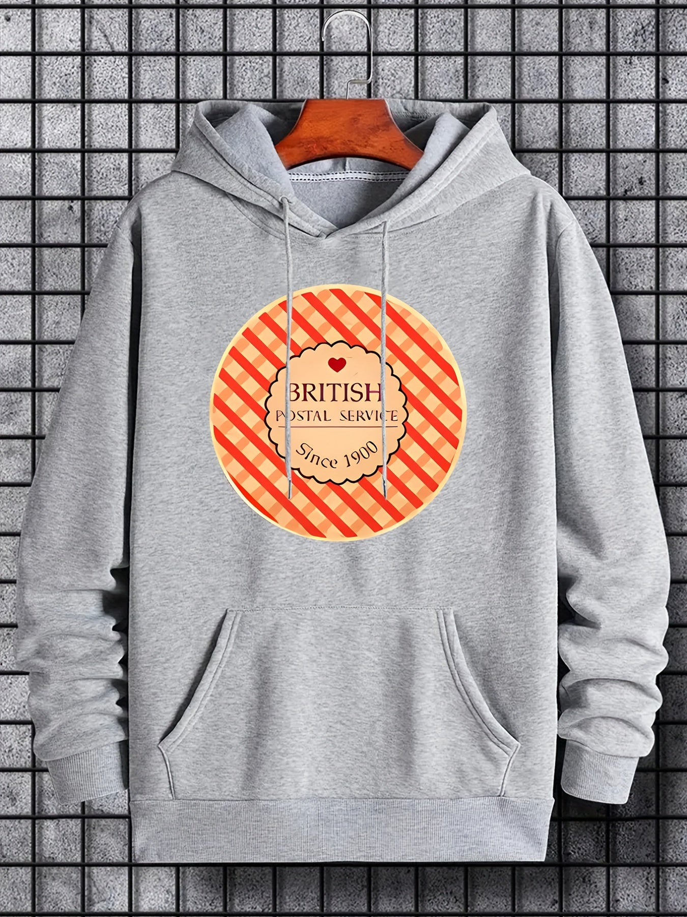 British Postal Service Print Hoodie for Men
