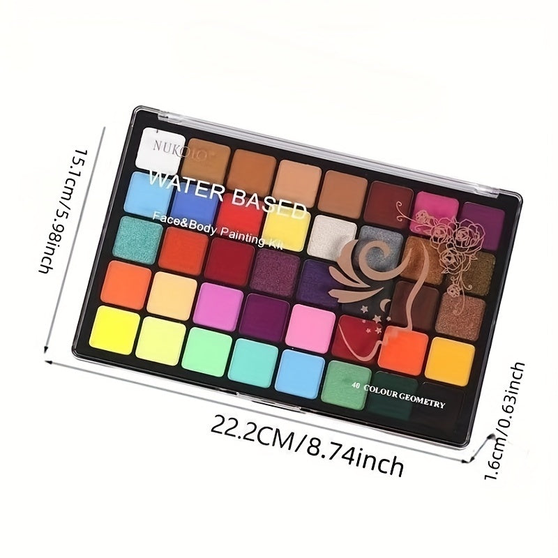 40 Water Soluble Matte Body Paint Pigment for Adults Halloween Christmas