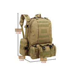 55L Camo Tactical Backpack for Camping Hiking Travel