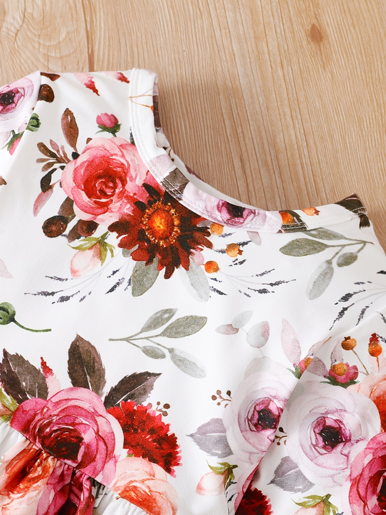 Baby Girls Floral Dress Set for Autumn/Spring