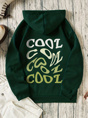 Colorful Letter Print Casual Sweater Hooded Sweatshirt