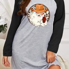 Santa Claus Raglan Sleeve Sleep Dress