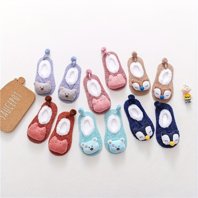 Baby Girls Cartoon Animal Plush Ankle Socks