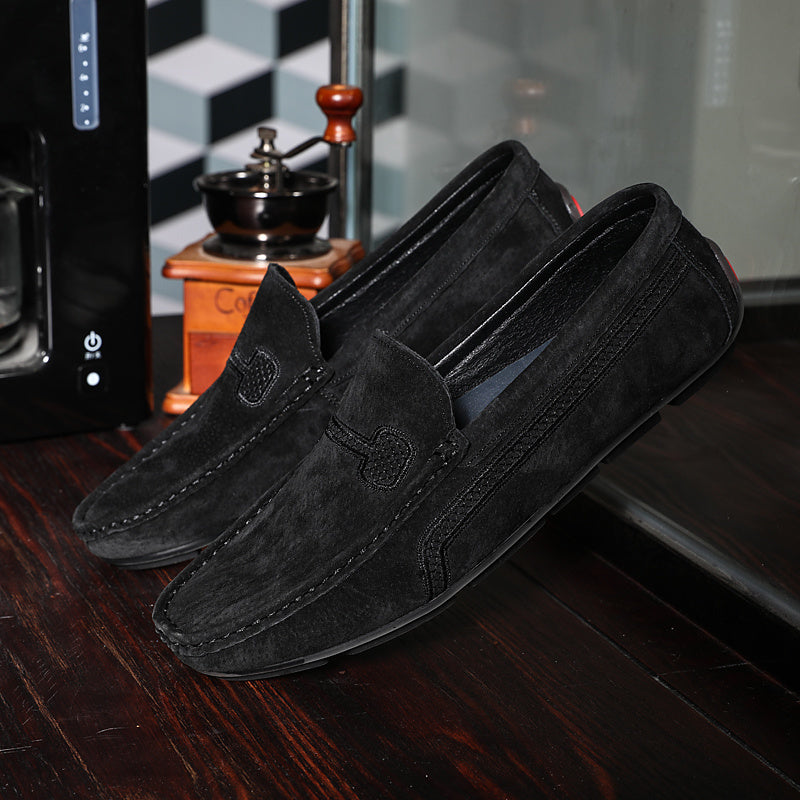 Men's Loafer Shoes Rubber Sole Flat Heel