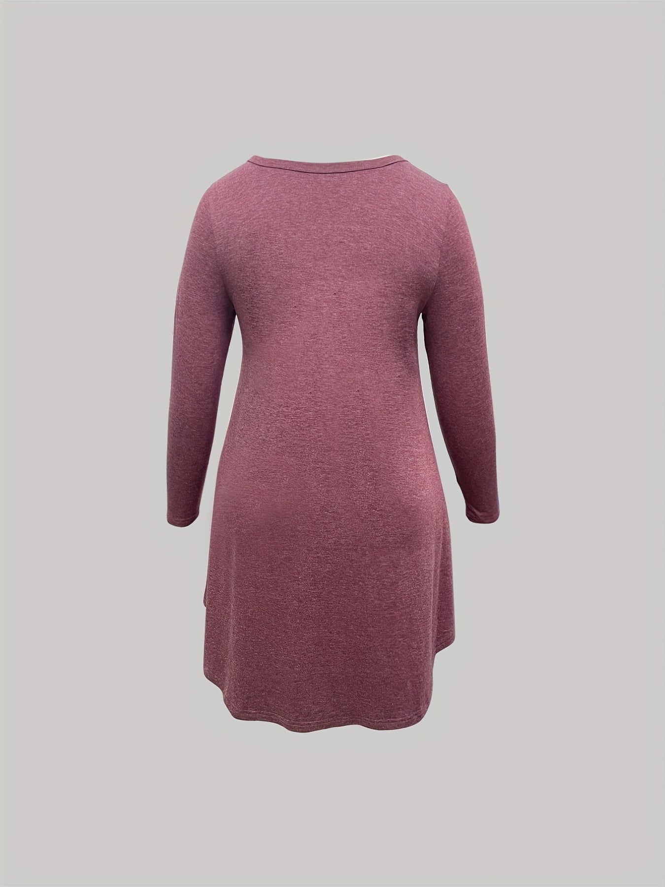 Casual Nightdress Women's Plus Cat Print Long Sleeve Sleep Dress