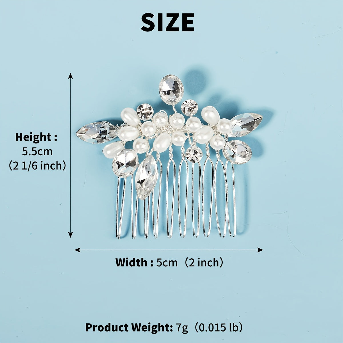 Bridal Rhinestone Faux Pearl Hair Comb Wedding Hair Accessories