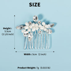 Bridal Rhinestone Faux Pearl Hair Comb Wedding Hair Accessories