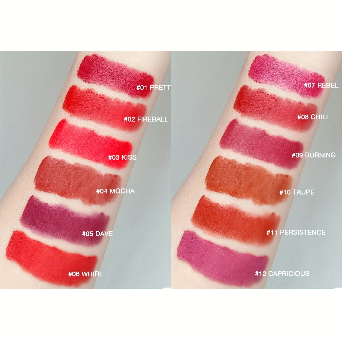 12-Color Matte Velvet Lipstick and Gloss Set for Women