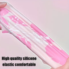 Silicone Waterproof Comfort Swimming Cap Flower Printed Elastic Swimming Cap