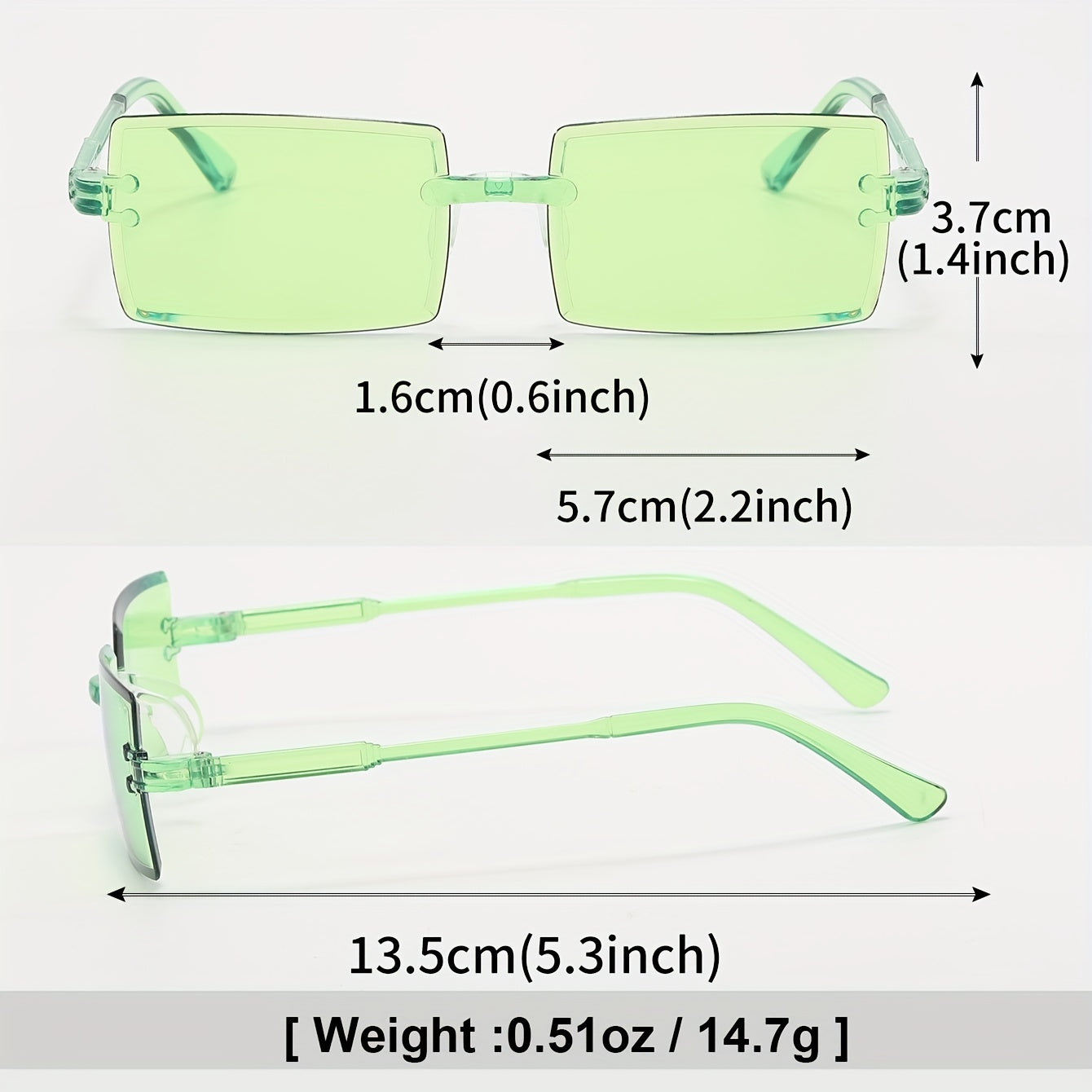 Personalized Small Square Frame Sunglasses for Men and Women