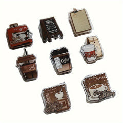Vintage Coffee Acrylic Stationery Clip Holder