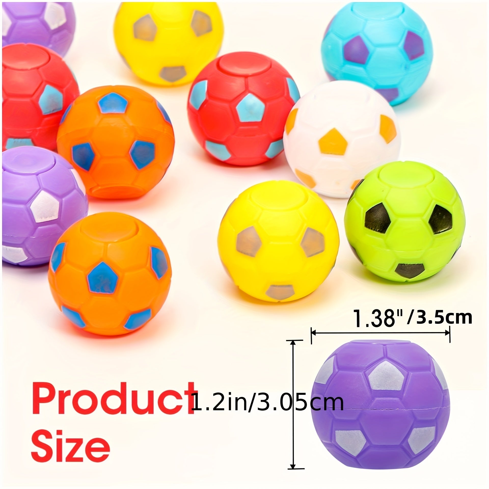 24 Pcs Soccer Party Favors Mini Fidget Spinners Soccer Ball Toys