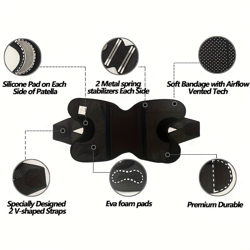 Adjustable Breathable Meniscus Knee Pads - Size Up for Outdoor Activities