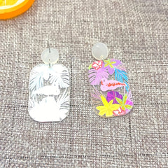 Transparent Acrylic Graffiti Earrings Ear Drop Ear Jewelry