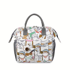 Animal Print Diaper Bag Durable Polyester for Moms on the Go