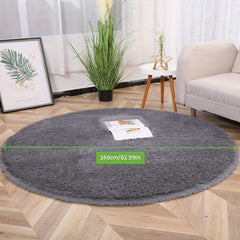 American Style Round Rug Plush PV Velvet Area Rug