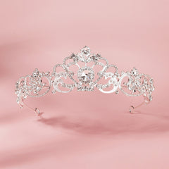 Baroque Rhinestone Tiara Crown for Bridal Princess Women
