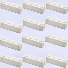 12 PCS 1X4 Thick High Wall Bricks Building Blocks Set