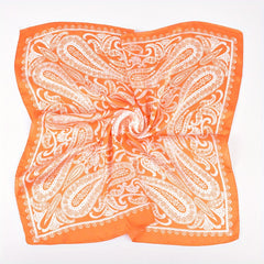 Paisley Print Bandana Silk Scarf Outdoor Windproof Head Wrap Hair Accessories