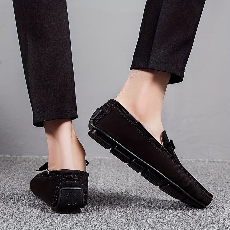 Men's Bowknot Moccasin Loafer Shoes Non-slip Slip-On Driving Shoes