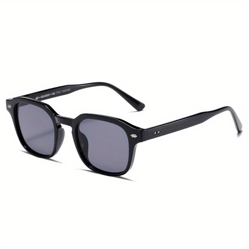 Men's Square Frame Sunglasses Rivet Decor Outdoor Glasses UV400