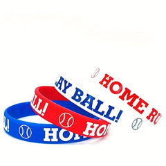 4pcs Softball Silicone Bracelet Durable Sporty Wristband for Fans & Players