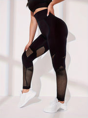 Mesh Seamless Yoga Pants High Waist Butt Lifting Legging