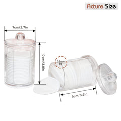 Makeup Pads Storage Rack Acrylic Holder Container with Lid