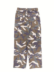 Camo Print Baggy Cargo Pants Y2K Long Length Pants