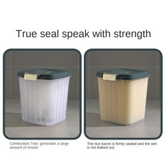 1PC Grain Storage Container Transparent Rice Bucket Pet Food Storage Box