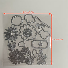 Cheerful Daisies Clear Stamps & Metal Dies DIY Craft Scrapbooking