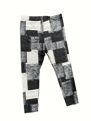 Denim Print High Rise Sporty Leggings