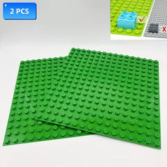 2pcs Large Particle Baseplate 16 x 16 Dot Building Blocks Baseplate