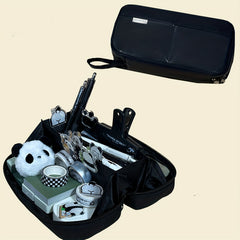 Transparent Grid Pencil Case - Large Capacity & Stylish