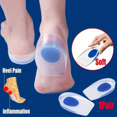 2pcs Soft Silicone Gel Heel Pad Insoles Pain Relief Foot Cushion