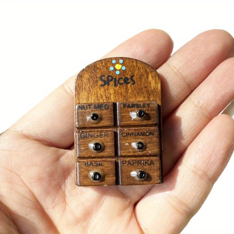 1:12 Dollhouse Kitchen Cabinet Decor with Spice Pendant