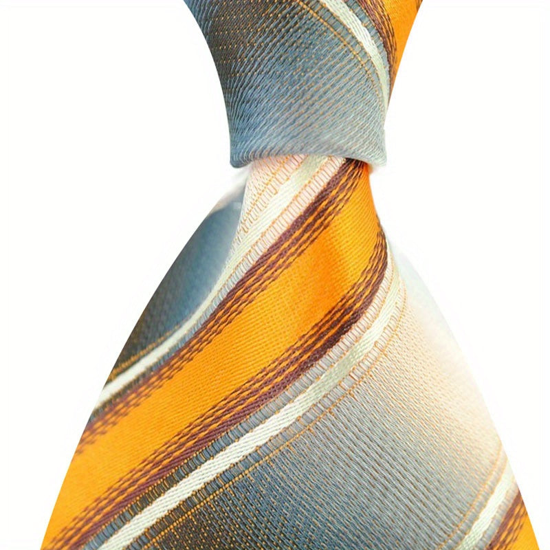 Men's Classic Stripe Jacquard Woven Tie Party Necktie