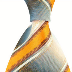 Men's Classic Stripe Jacquard Woven Tie Party Necktie