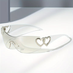 Men's Frameless Sports Sunglasses Y2K Vintage Glasses