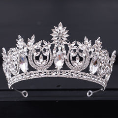 Crystal Big Crown Tiara Queen Women Beauty Pageant Prom Crowns Tiaras