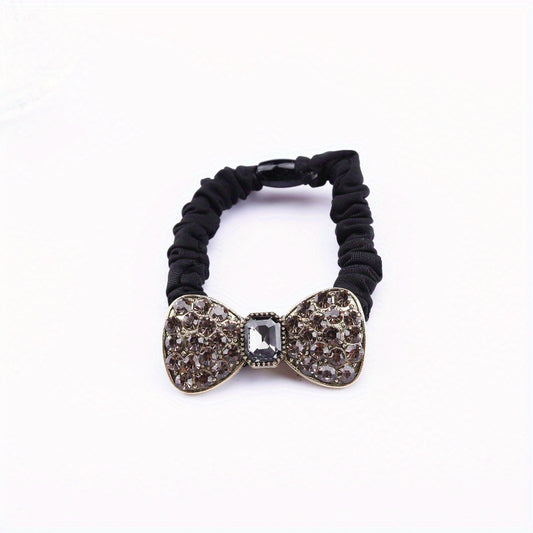 Rhinestone Hair Tie Elastic Hair Bands Ponytail Holder