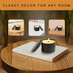 12pcs 8oz Retro Candle Tins With Lids - Arts Crafts Storage More