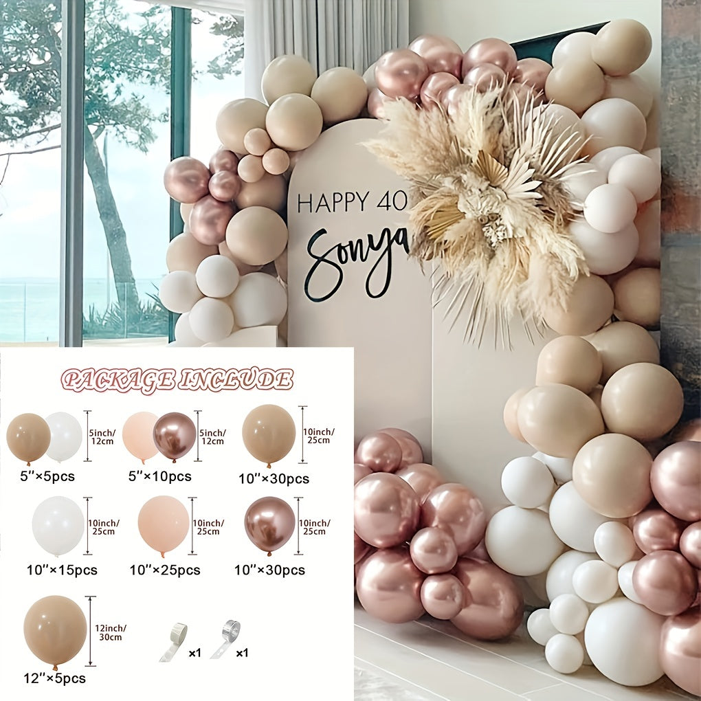 140pcs Nude Blush Balloon Garland Kit for Party Decoration