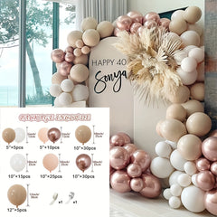 140pcs Nude Blush Balloon Garland Kit for Party Decoration